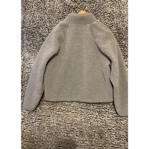 Joylab Women’s SZ Large Grey Sherpa 1/2 Zip Pullover Athletic Sweatshirt Jacket - Picture 2 of 11